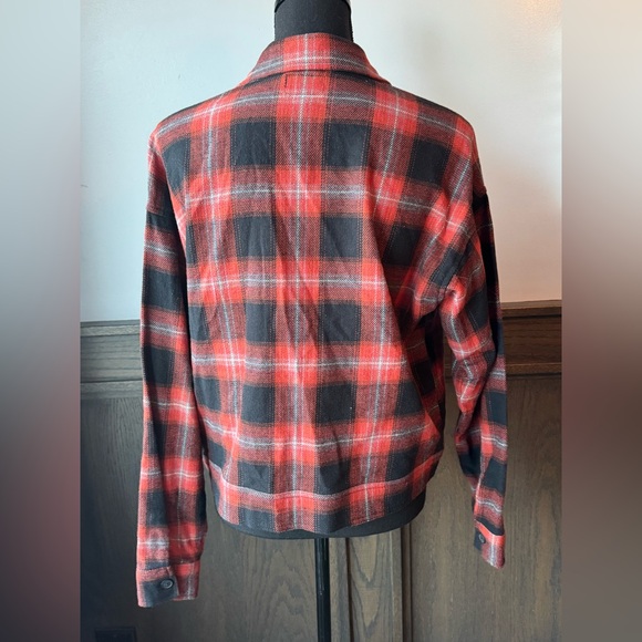 Bass Outdoor Red and Black Plaid Jacket shacket XS - Picture 5 of 9